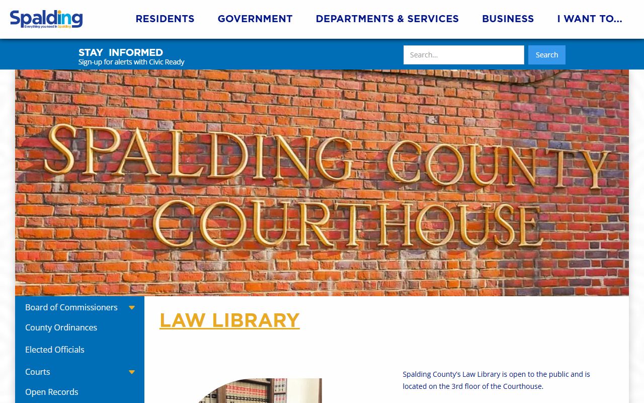Spalding County court records courthouse law library