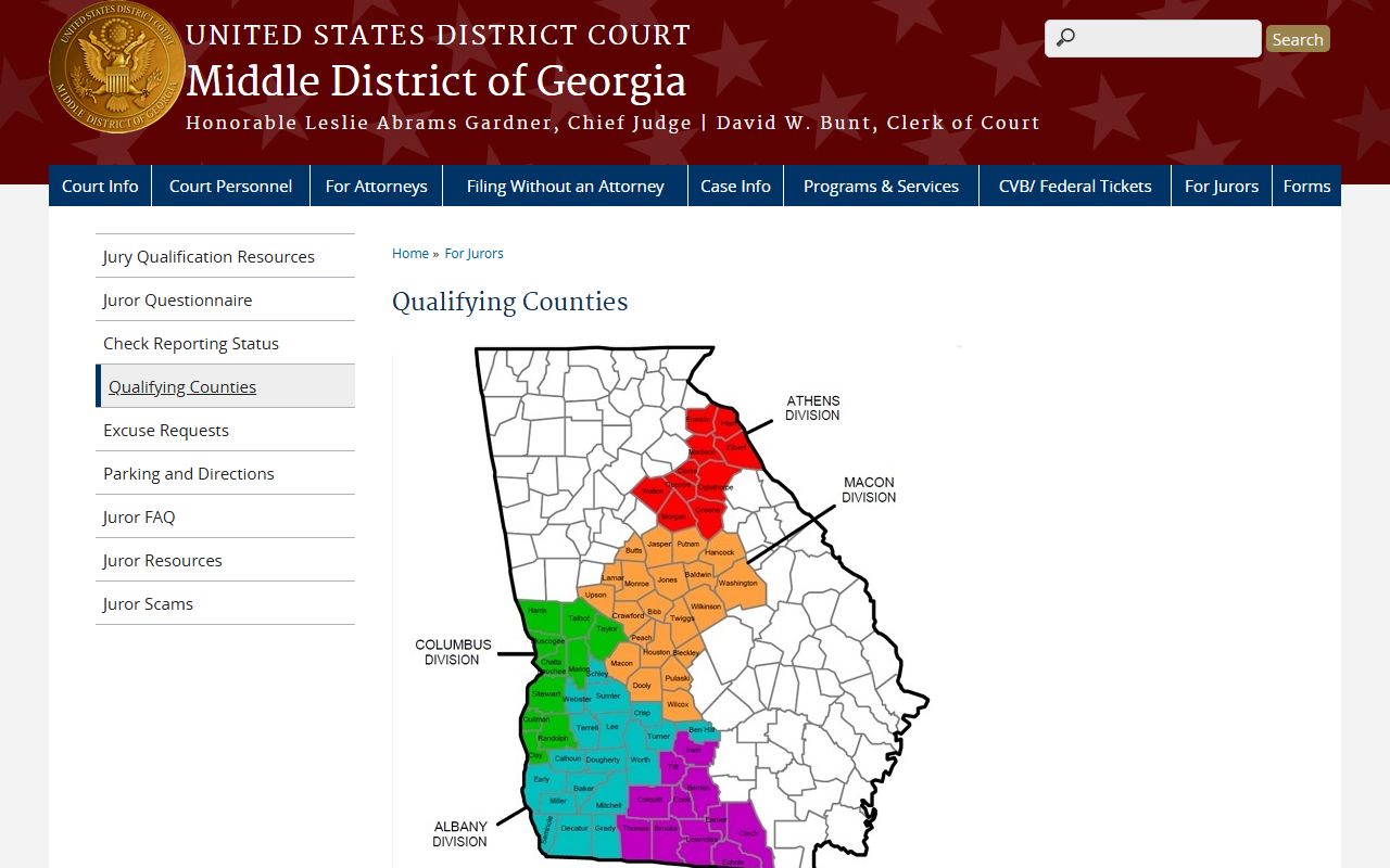 Spalding County Superior Court records Middle District qualifying counties