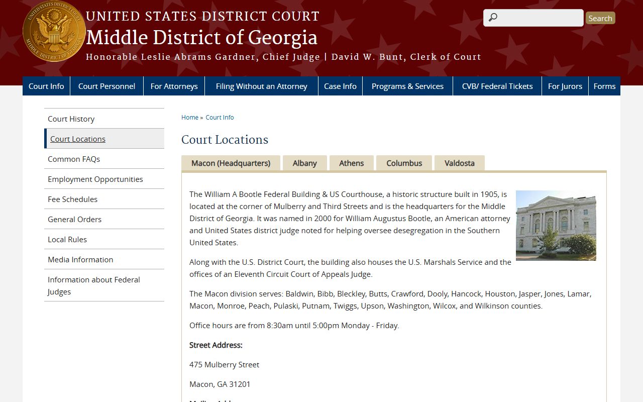 Spalding County Superior Court records federal court locations
