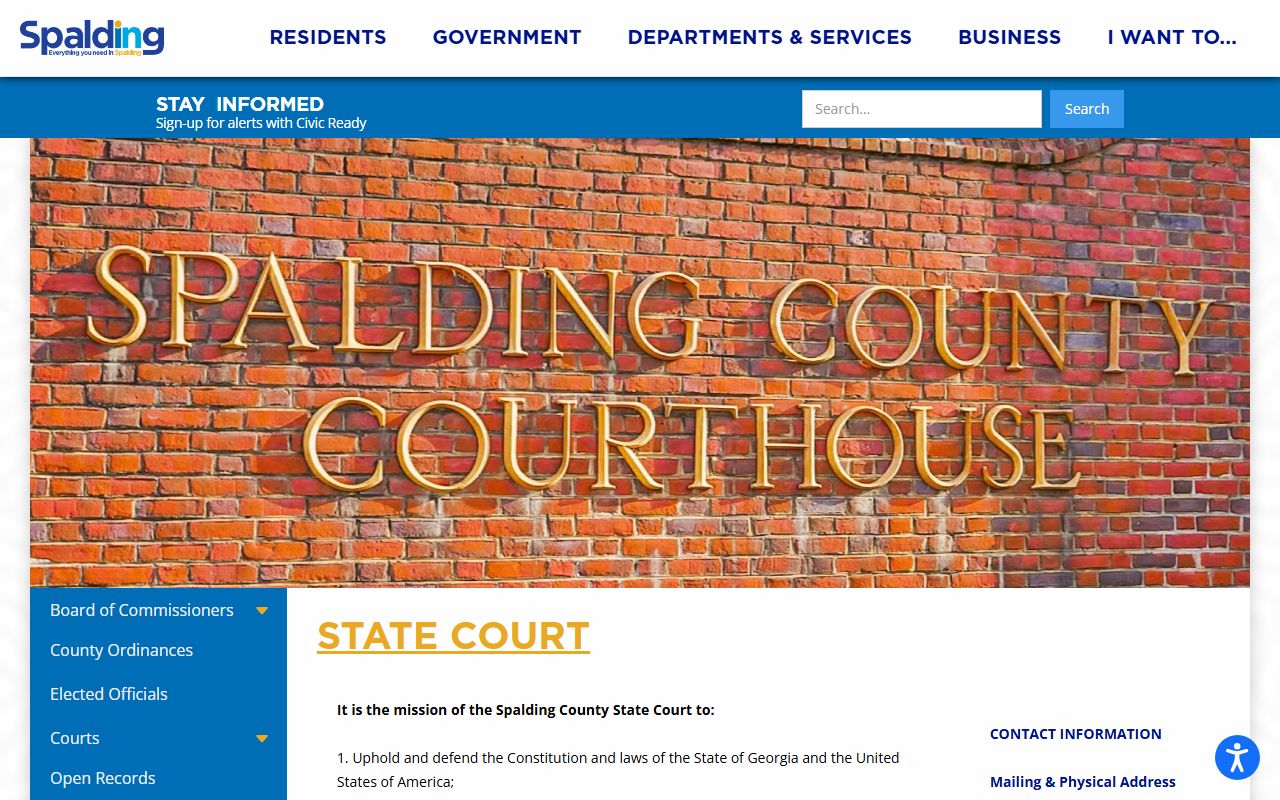 Spalding County court records State Court page