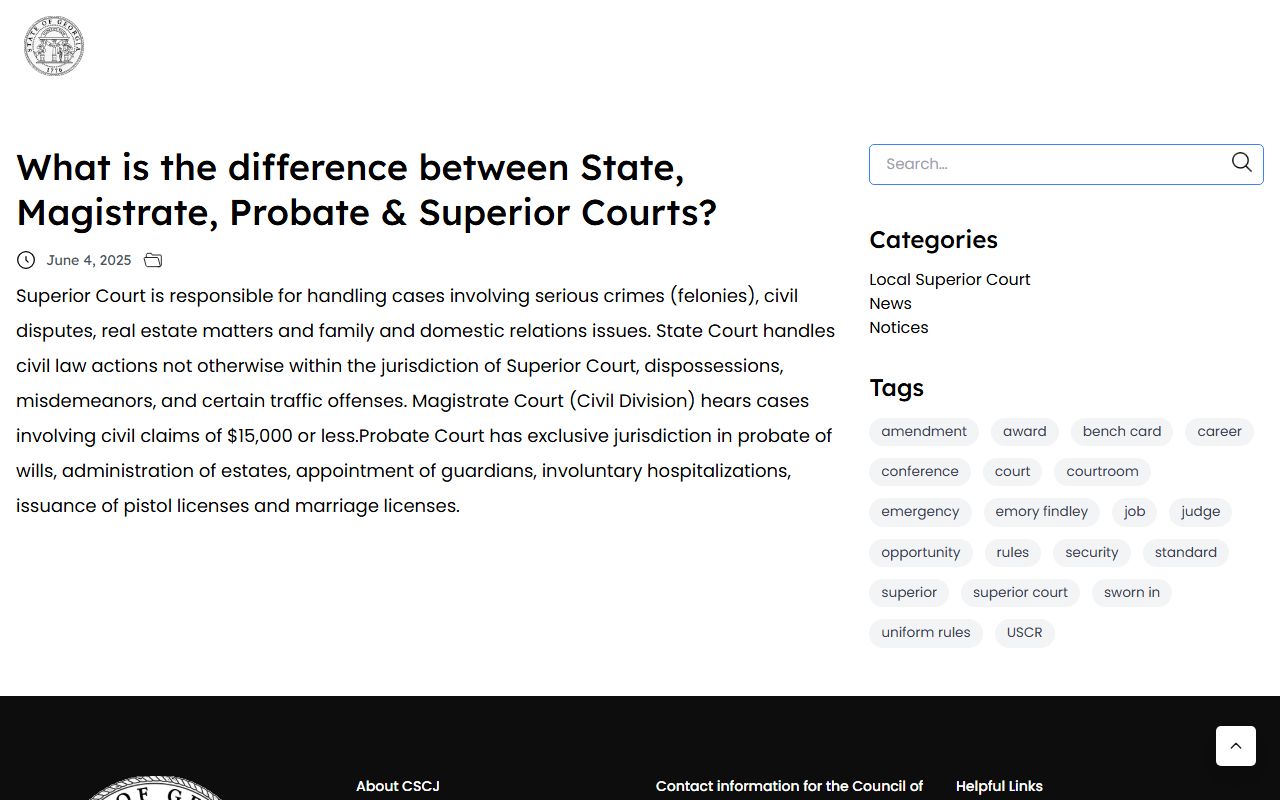 Spalding County probate records Georgia trial court jurisdiction FAQ
