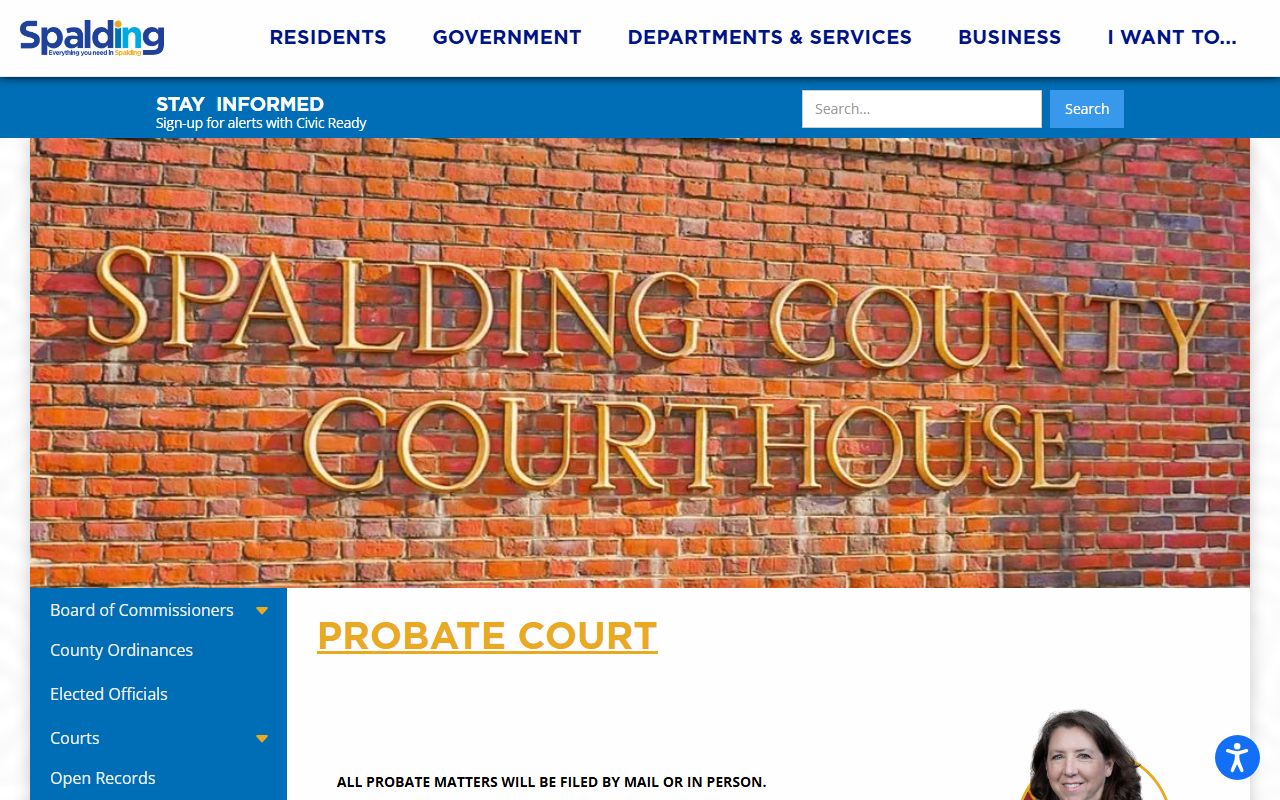 Spalding County probate records Probate Court page