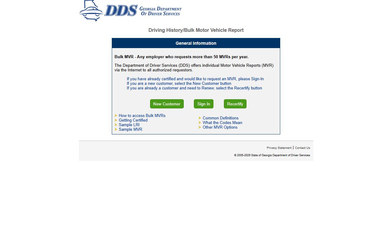 Spalding County traffic court records DDS online MVR portal